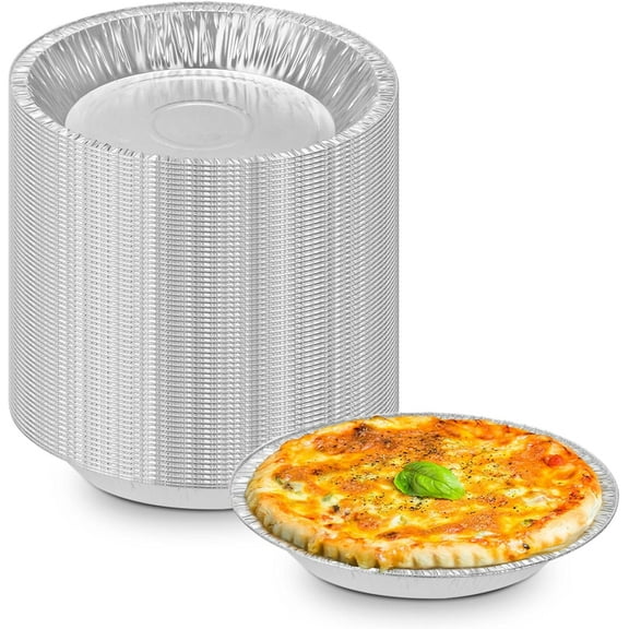The Baker Celebrations 25 Aluminum Foil Pie & Tart Pans - Made in USA, Disposable 6" Round Baking Pan