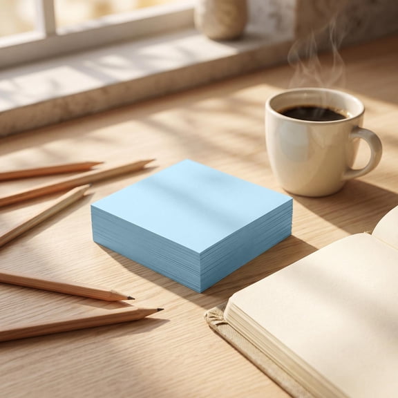 Yakvarog Small Sticky Notes, Post It Notes 3x3, 100 Sheets, Bright Colors, Blue Self-Stick Note Pads, Perfect for Office, Home, Study & Organization