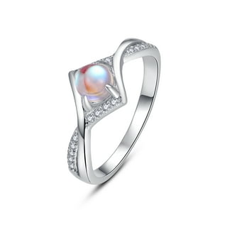 Women 925 Sterling Silver Multi-drill Diamonds Wedding Engagement Rings ...