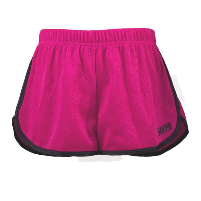 Soffe soffe 482v6zpmed junior retro mesh poly shorts, pink glow