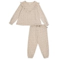 thumbnail image 2 of Modern Moments by Gerber Toddler Girl V-Neck Ruffle Top and Pant Set, 2-Piece, Sizes 12 Months - 5T, 2 of 11