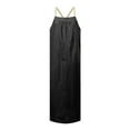 thumbnail image 5 of Womens Casual Loose Camisole Dress Spaghetti Strap Solid Maxi Dresses，Sizes S-XXL, 5 of 5