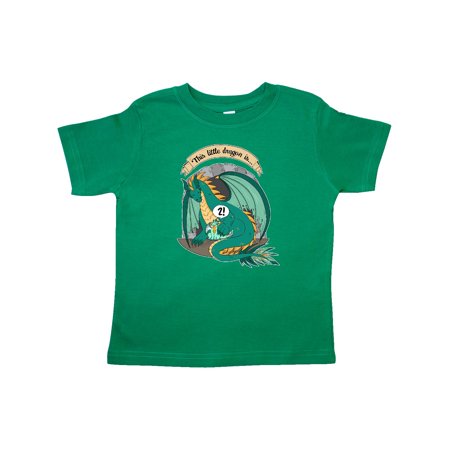 

Inktastic Second Birthday This Little Dragon Is 2 Gift Toddler Boy or Toddler Girl T-Shirt
