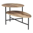 thumbnail image 1 of Linon Devyn Two Tiered Wood and Metal Coffee Table in Natural and Black, 1 of 14
