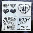 thumbnail image 5 of Valentine's Gift Baking Templates Embossing Plastic Template Spray Floral Cake Molds PET Material, 5 of 21
