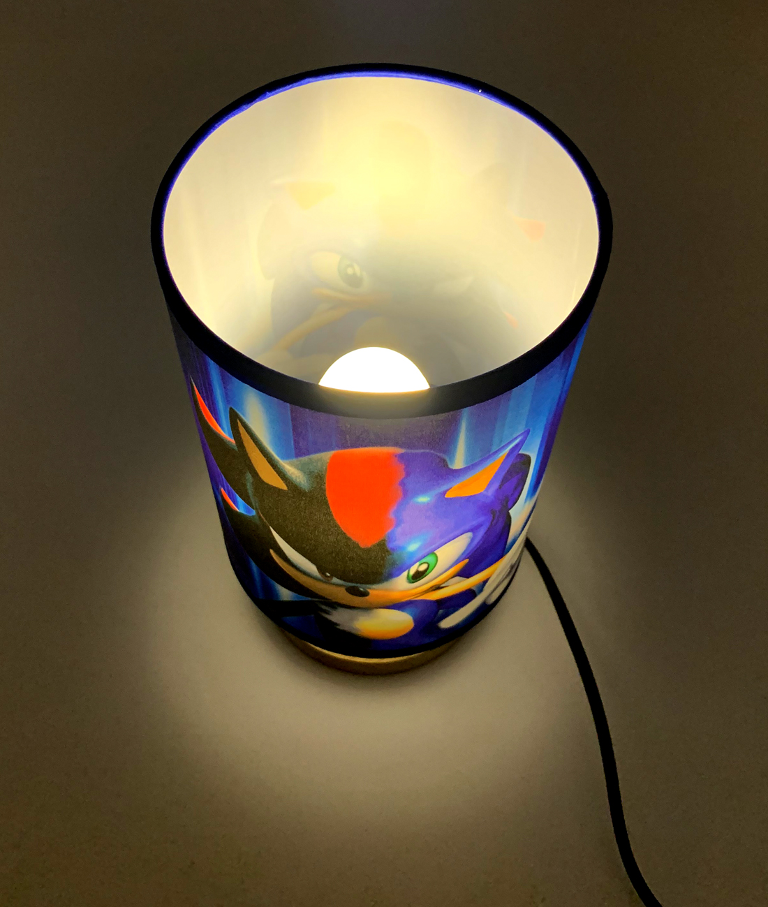 Super Sonic Table Lamp Night Light Wood Base Room Decoration or Great Gift Ideas