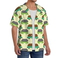 thumbnail image 2 of Sikiie Turtle On Skateboard Men's Wrinkle Free Untucked Cuban Shirt Business Casual Button Down Shirts Short Sleeve Shirt3X-Large, 2 of 5