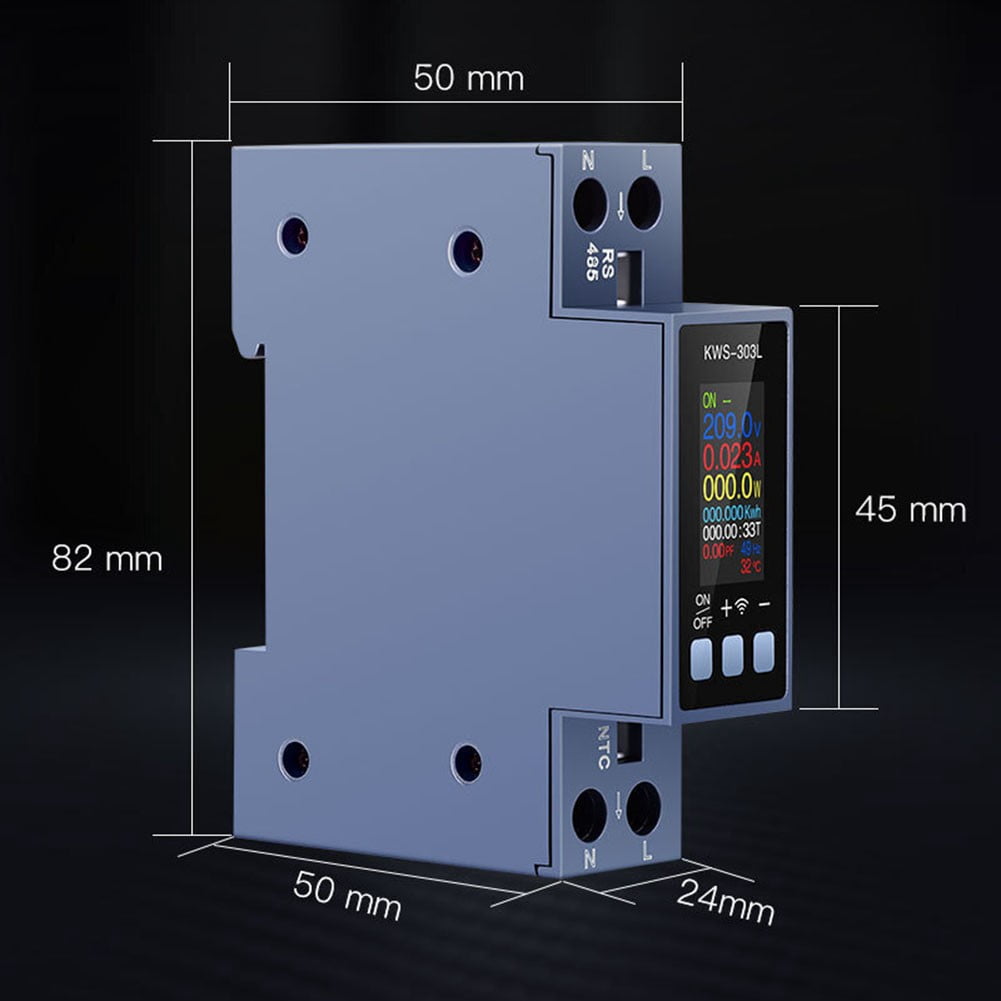 Dreamhall Kws-303Wf Wifi Din Rail Ac Power Meter 40A Multifunctional Voltage Current Meter