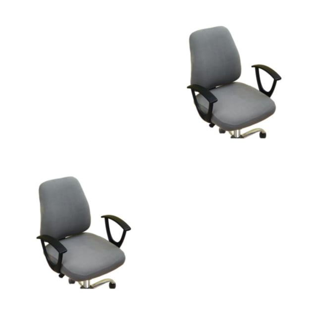 ZheElen 2pcs Polyester Wide Application Seat Chair Cover Stylish And Anti-slide Feature Dustproof Seat Cover gray 2Set