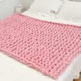 thumbnail image 4 of Yeacher Handmade Knitted Blanket Thick Chenille Thread Bed Blanket Sofa Cover Photo Prop, 4 of 8