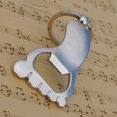 thumbnail image 5 of Worgeous Foot-shaped Keychain Metal Wine Bottle Opener Beverage Can Opener Creative Keyring Gift (Silver), 5 of 8