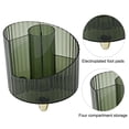 thumbnail image 2 of MesaSe Spacious Makeup Brush Holder Transparent 4 Slots for Vanity (Gold), 2 of 6