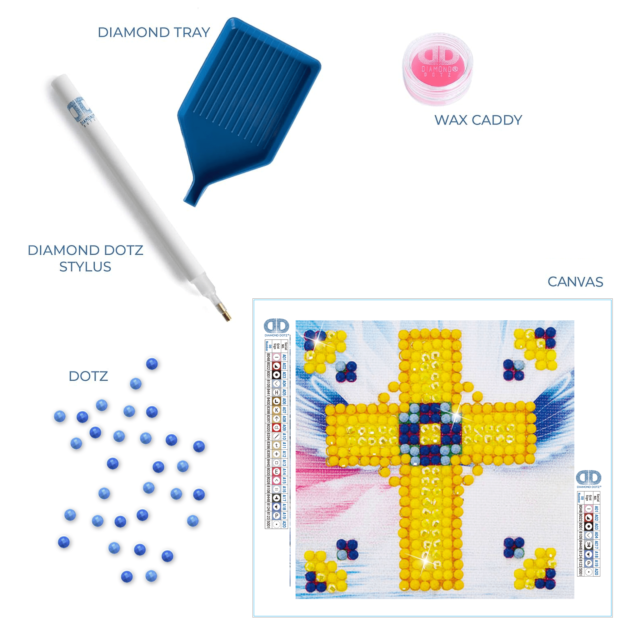 Diamond Dotz Golden Cross Diamond Painting Kits for Adults - Diamond Art Kits a Relaxing Creative Craft Kit with Dotz Gems Ki3x3