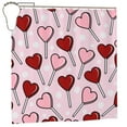 thumbnail image 2 of DouZhe Red Pink lollipop Hearts Pattern Shower Curtain, Waterproof Bath Curtains for Bathroom Decorations, 72 x 72 inches, 2 of 7