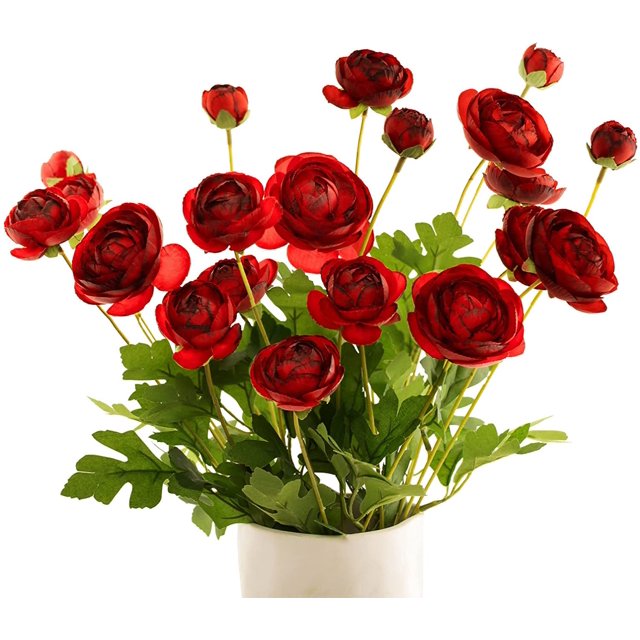 flores artificiales de seda Ranunculus persa adecuadas para decoraciones centrales, bodas, hogares, decoraciones artísticas y accesorios