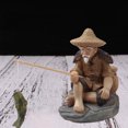 thumbnail image 3 of Figurines en Résine Statue de Jardin Design Miniature de Pelouse Pêcheur Patio Extérieur Cour, 3 of 7