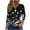 Black#01, variant on Women's Casual 3/4 Sleeve Henley T Shirts Fall Button V Neck Tops Loose Fit Dressy Comfy Basic Tees Shirt Tunic Blouses Blue#01 L