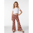 thumbnail image 2 of 11-12Y Girls Colored Flared Pants Digital Print Trousers Slim-Fit Wide Leg Flare for Spring Summer Autumn, 2 of 6