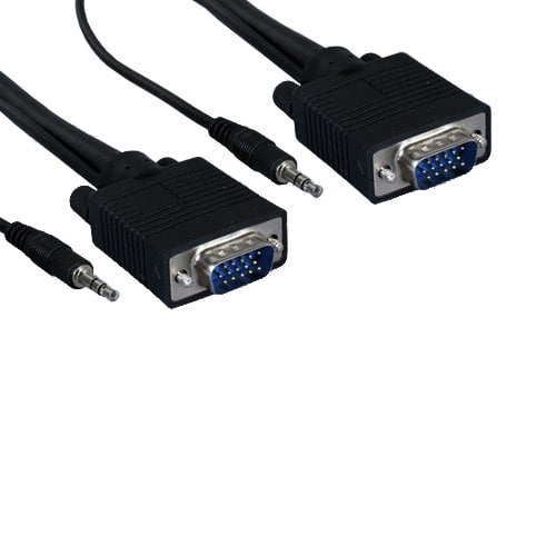 SVGA SUPER VGA Monitor 15PIN M//M Male To Male Cable CORD FOR PC TV HDTV Black Us