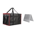 thumbnail image 4 of Bolsa térmica para entrega de alimentos con base, portabolsas profesional para supermercado negro y rojo, 4 of 9