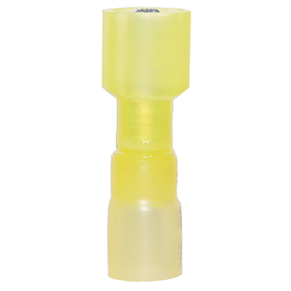 Set of 100 Yellow Ancor Gauge 12-10 Male Heat Shrink Disconnect Tubing, 7"