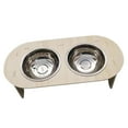 thumbnail image 1 of Tazón de madera para cachorros y gatos, soporte para comida, tazón extraíble, multipropósito, antideslizante, suministros para mascotas, plato Cuenco doble Salvador Comedero para gatos, 1 of 10