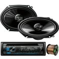 thumbnail image 1 of Pioneer DEH-S4100BT In-Dash Single-DIN CD Player Bluetooth Receiver, 2 x Pioneer G-Series Car Audio 6x8" 250W 2-Way Car Speakers, Enrock Audio 16-Gauge 50Ft. CCA Speaker Wire, 1 of 4