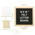 thumbnail image 2 of Uxcell Felt Letter Board, 10x10" Black Wood Message Board, White Letter, 2 of 6