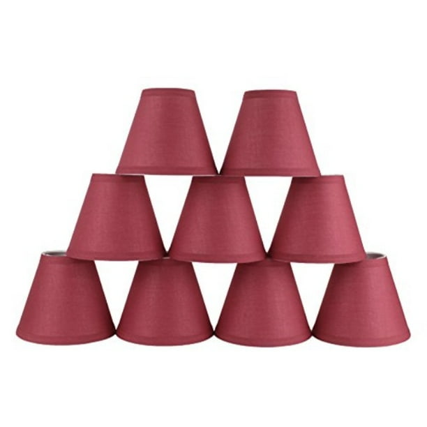 urbanest mini chandelier lamp shades 6inch, cotton, hardback, clip on