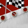 thumbnail image 4 of Homewish Racing Flag Black Out Curtains,Classic Geometric Checkered Curtains Pack of 2 (42x63 Each),Red White Black Bedroom Curtains For Boys Teens,Ultra Soft Home Decor, 4 of 6