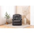 thumbnail image 5 of Heynemo Recliner Chair Sofa, Faux Leather Lift Assist Recliner, Dark Grey, 5 of 8