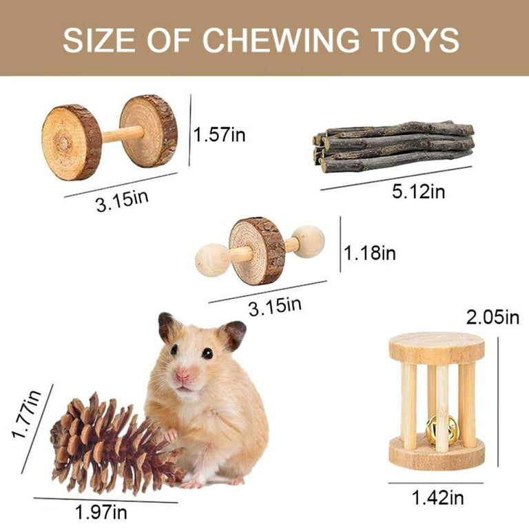 12pcs Guinea Pig Hamster Chew Toys