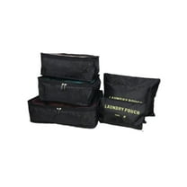 LanSuare 6Pcs Travel Storage Bag Set, Waterproof Organizers for Toiletries, Cosmetics, Underwear, Multi-Compartment Packing Kit