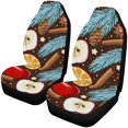 thumbnail image 1 of Juego de 2 fundas para asientos de coche ABPHQTO Protector universal Apple naranja canela estrella anís, 1 of 3