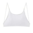 thumbnail image 7 of khonts,Women's Full Coverage Backless Bras Spaghetti Adjustable Strap Comfortable Seamless Bra Wireless Support Yoga Push up Camisole White XL, 7 of 7