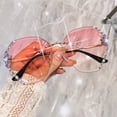 thumbnail image 3 of fastboy Wide Application Versatile For Various Occasions Protection Vintage Frameless Glasses pink 1Set, 3 of 6