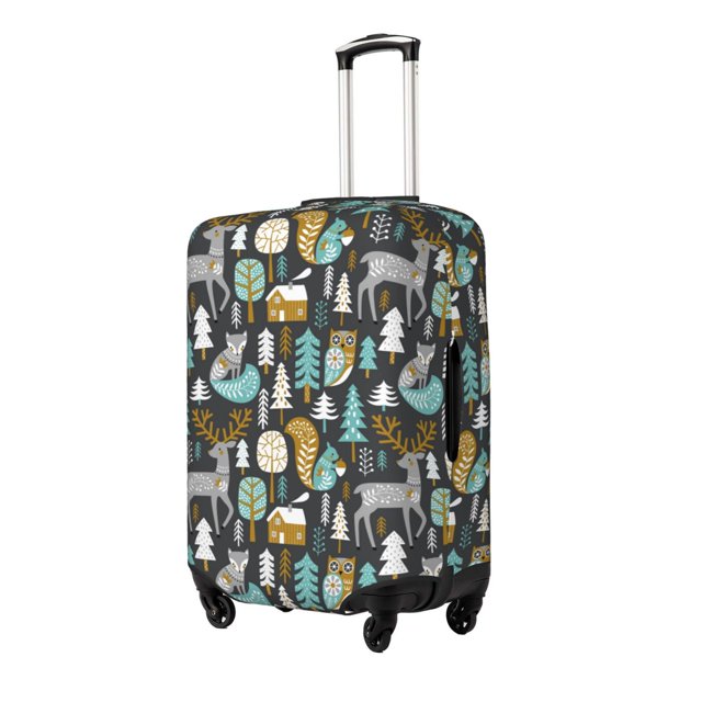 Fotbe Moose Squirrel owls tree Funda Protectora para Equipaje, Antirrayones y Resistente a la Suciedad, Compatible con Maletas de 18 a 32 Pulgadas-X-Large
