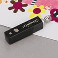 thumbnail image 3 of Urna cúbica rectangular con colgante de cenizas, perfume y recuerdo conmemorativo de acero inoxidable negro, 3 of 9