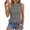 Black, variant on Womens Gingham Check Tanks Tops Round Neck Sleeveless All-Over Smocked Bodice Peplum Hem Casual Blouses Watermelon Red M