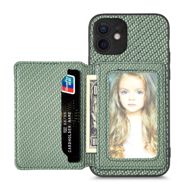 Case For FOXDOCK iPhone 12 Stand Function RFID Blocking Magnetic Card Holder Complete Camera Safety
