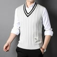 thumbnail image 4 of Bcfgryg Male Knitwear Shoulder Vests Fashion Trends Sleeveless Vests Men's Sleeveless Jacket Vest, 4 of 5