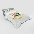 thumbnail image 3 of Ambesonne Autumn Bedding Set 3 Pcs, Fox and Hedgehog Couple, Twin, Multicolor, 3 of 3
