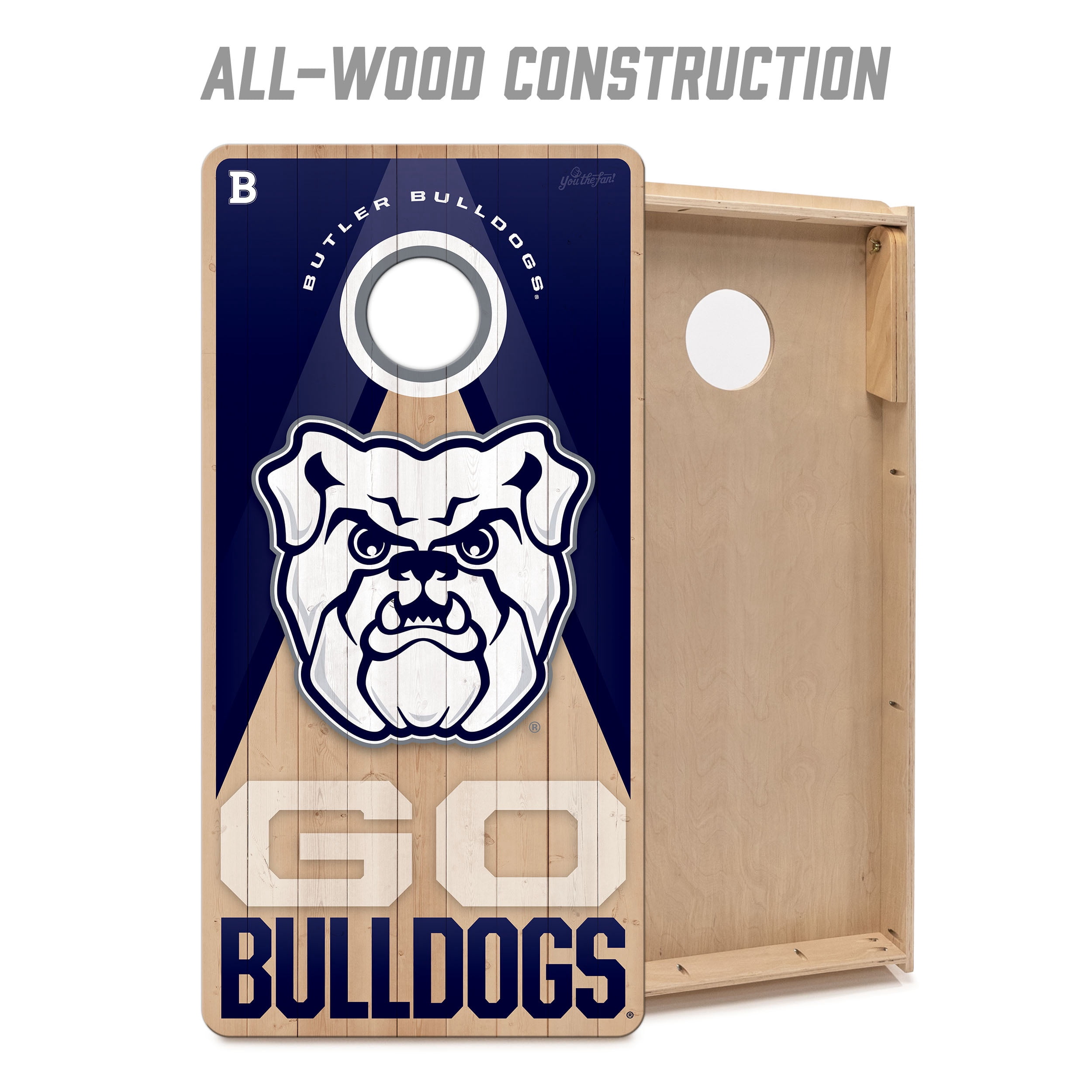 YouTheFan NCAA Butler Bulldogs 2X4 Slogan Series Cornhole NO BAGS
