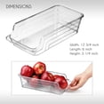 thumbnail image 3 of Crystalia 2 Pcs Clear Refrigerator Organizer Storage Bins, Plastic Stackable Fridge and Freezer Organization Drawers, Small Food, Can, Drink, Vertical Clear Plastic Organizer for Countertop-Cabinet, 3 of 7
