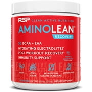 RSP Nutrition AminoLean Recovery Post Workout BCAAs and EAAs Amino Acids Supplement for Lean Muscle, Tropical Punch Flavor, 30 Servings