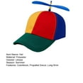 thumbnail image 7 of Waroomhouse Summer Women Baseball Hat Colorful Rainbow Colorblock Propeller Decor Long Brim Camping Hiking Fishing Climbing Cap, 7 of 7