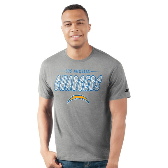 Men's-Starter Heather Gray Los Angeles Chargers Prime Time T-Shirt
