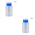 thumbnail image 2 of ZheElen Pump Dispenser Bottle Compact Refillable Empty 180ml Nail Remover Liquid Holder Manicure Accessory Package Containers Blue 2Set, 2 of 6