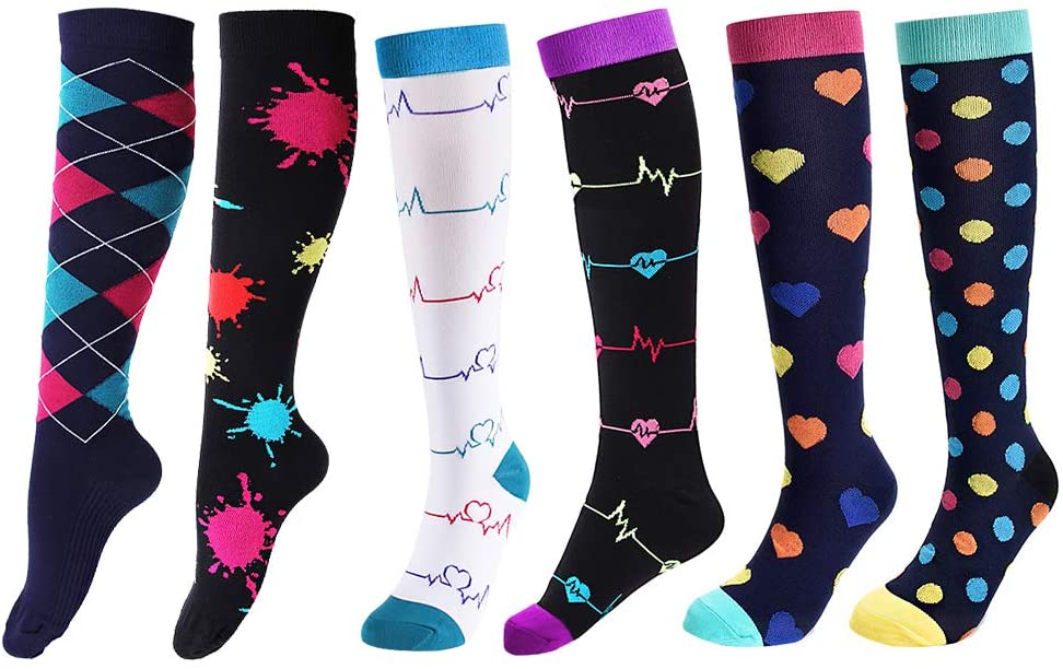 Best For Running,Medical,Athletic Sports,Flight Travel Cute Floral Endless Print Nature Girly Compression Socks Women /& Men Pregnancy,19.68 Inch