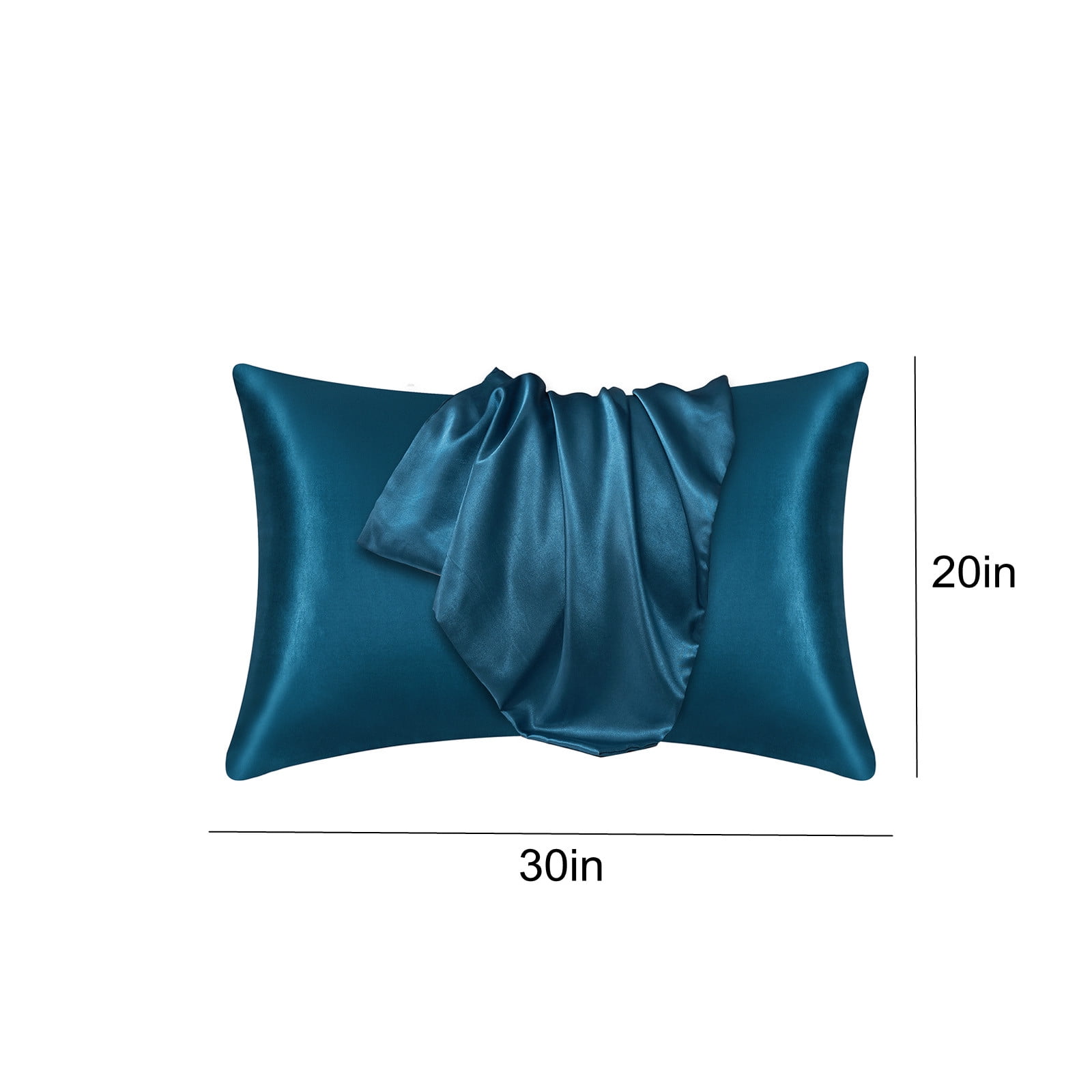 Hvmvliv Silk Pillowcase Satin Pillowcase Pillowcases Standard Size Set of 2 Luxury and Soft Satin Pillowcovers 2 Pack (20x30 Inches) Dark Blue